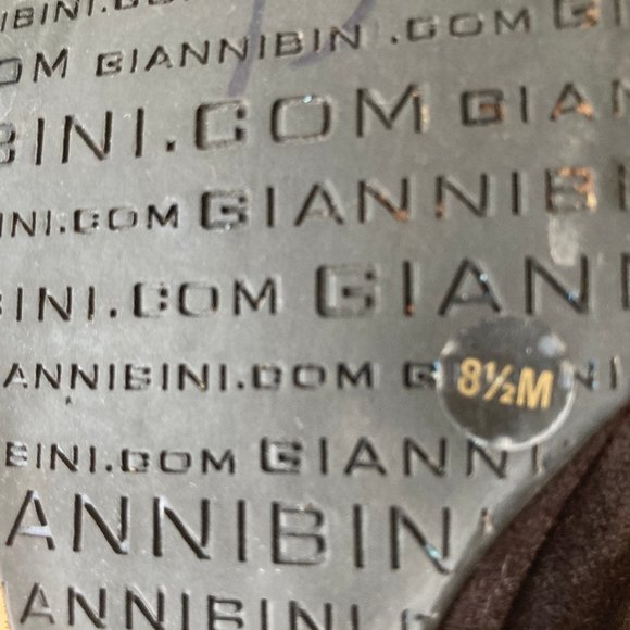 Giani Bini Dark Brown Suede Leather  Fringed Wedge Mid Calf Boot 8.5M - Picture 9 of 12